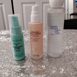 Pacifica Skincare Trio in Mint, Peach, and Clear